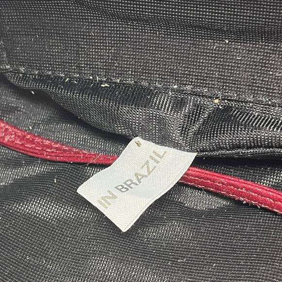 Vintage Nordstrom Clutch Purse Handbag Maroon Leather Made in Brazil 1970s 80s - Picture 5 of 9